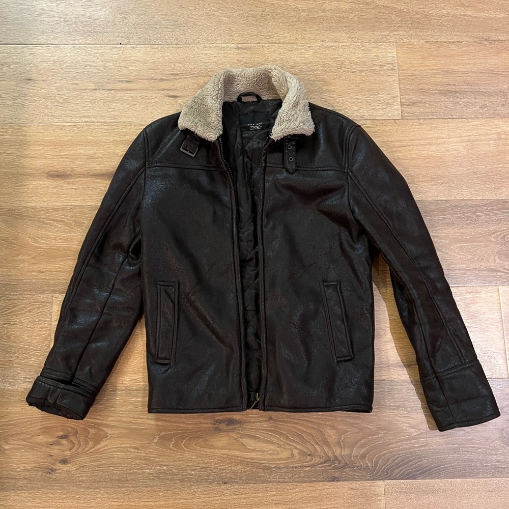 Zara brown bomber jacket